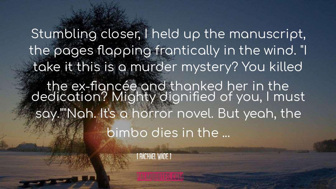 Climax To A Mystery quotes by Rachael Wade