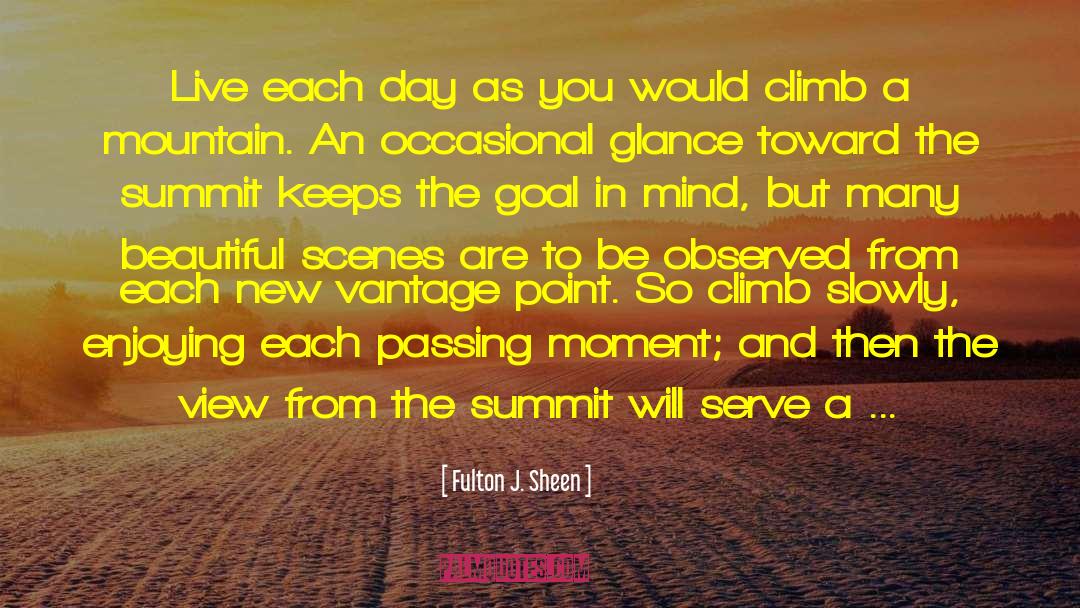 Climb Motivational quotes by Fulton J. Sheen