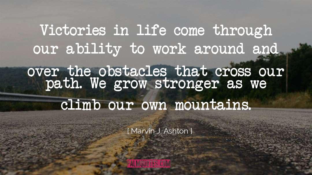 Climb Motivational quotes by Marvin J. Ashton