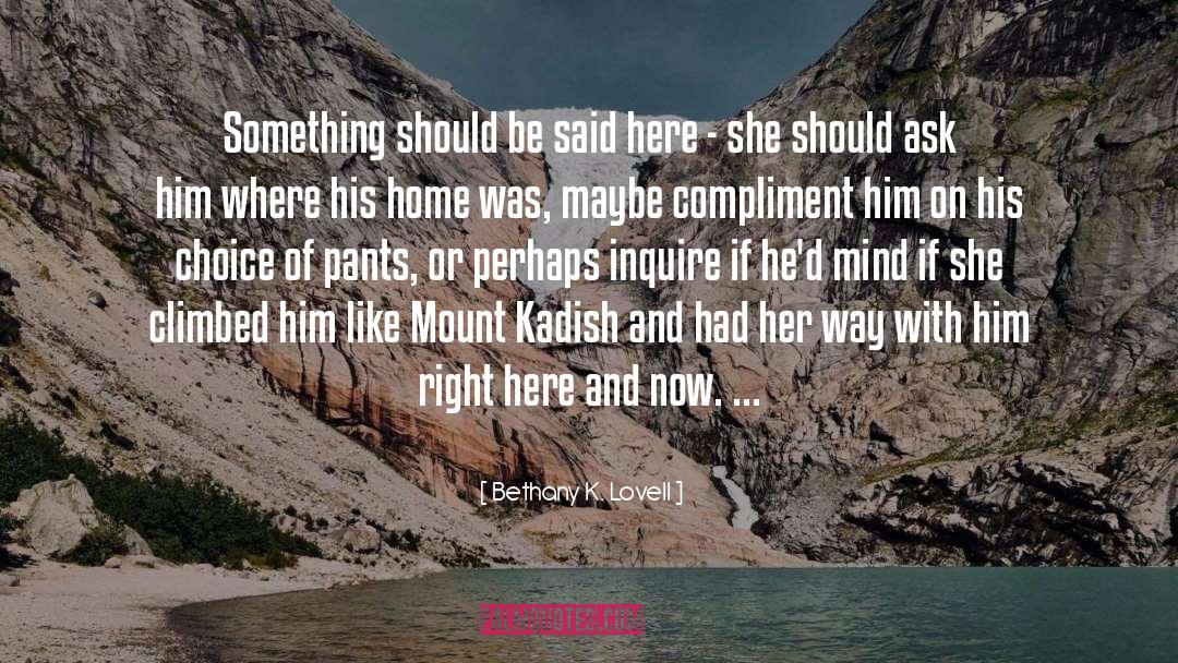 Climbed quotes by Bethany K. Lovell
