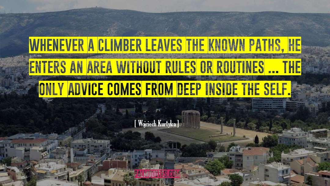 Climber quotes by Wojciech Kurtyka