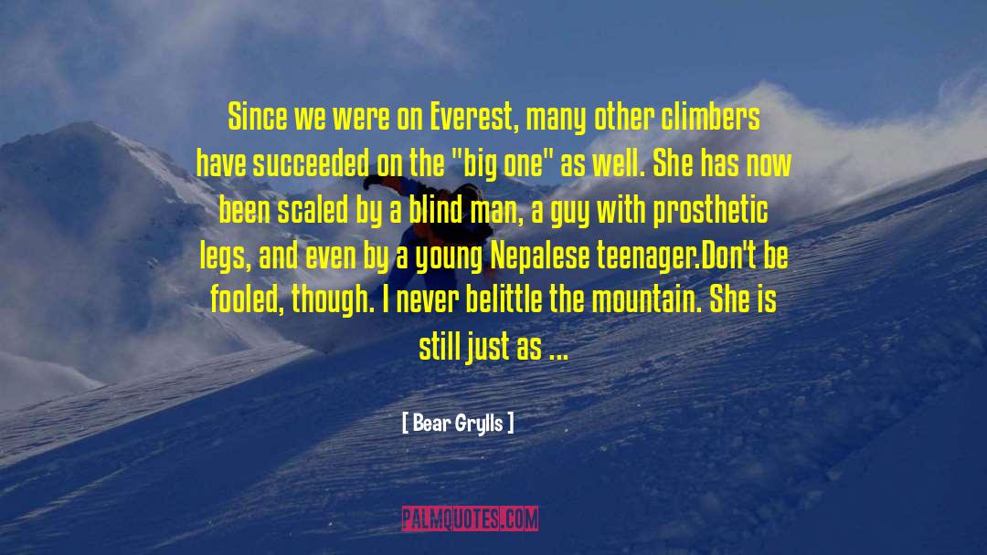 Climbers quotes by Bear Grylls