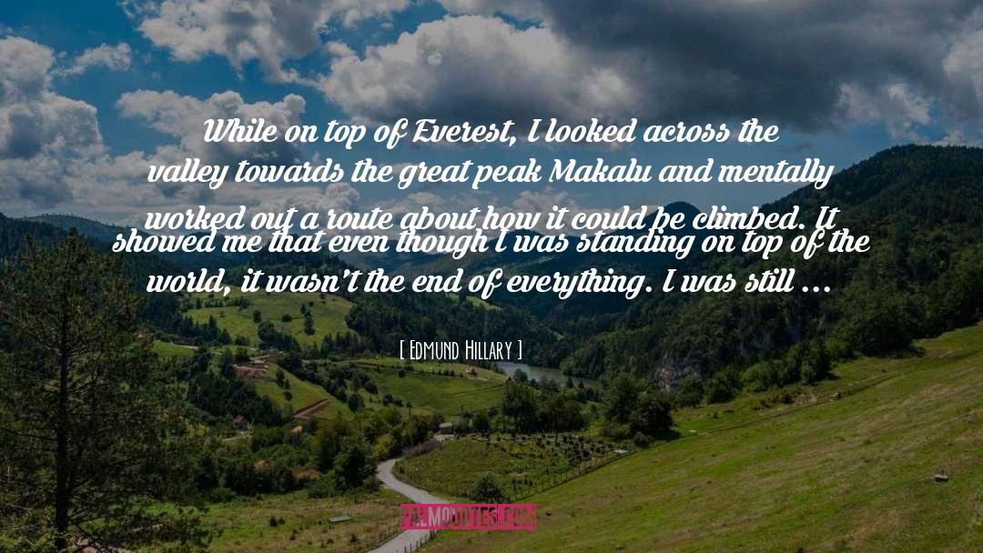 Climbing Mount Everest quotes by Edmund Hillary