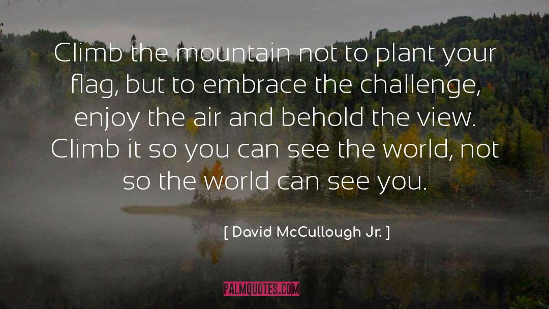 Climbing Mountains Inspirational quotes by David McCullough Jr.