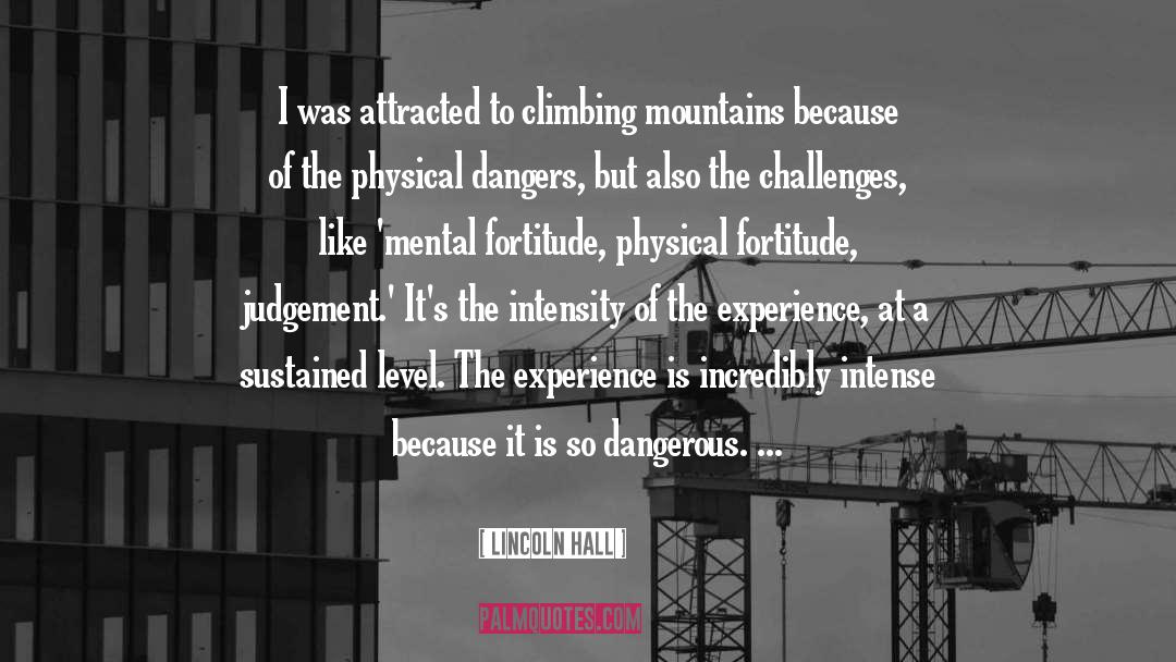 Climbing Mountains quotes by Lincoln Hall