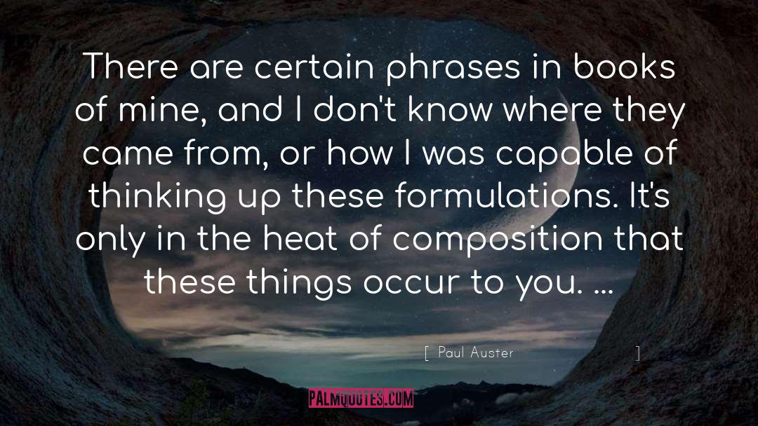 Climene Composition quotes by Paul Auster