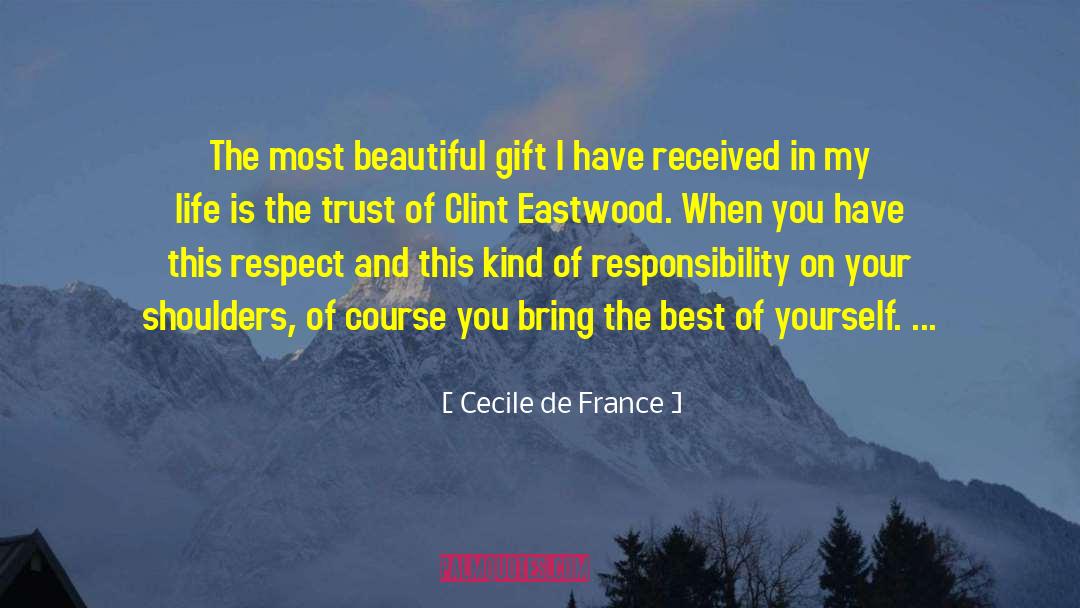 Clint quotes by Cecile De France