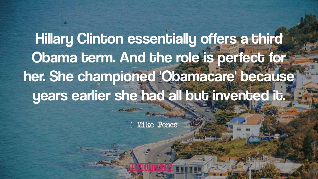 Clinton quotes by Mike Pence