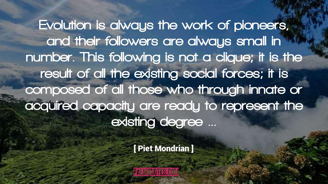 Clique quotes by Piet Mondrian