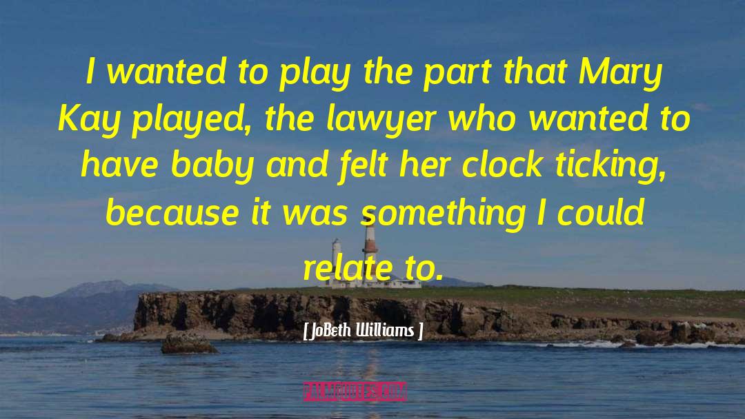 Clock Is Ticking quotes by JoBeth Williams