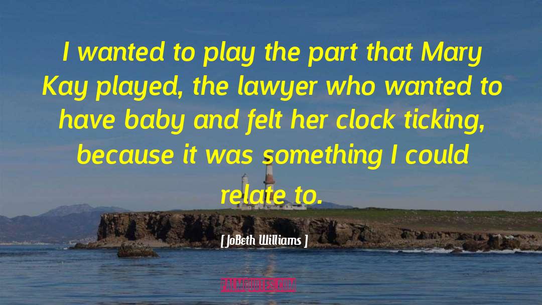 Clock Ticking quotes by JoBeth Williams