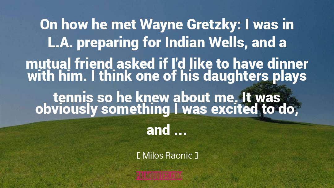 Close Friend quotes by Milos Raonic