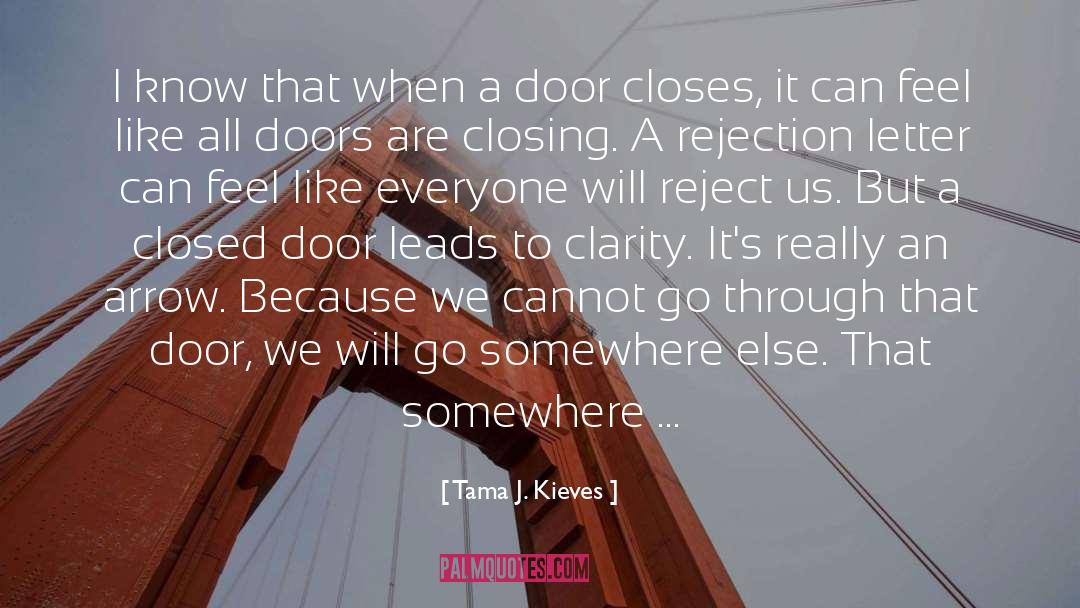 Closed Door quotes by Tama J. Kieves