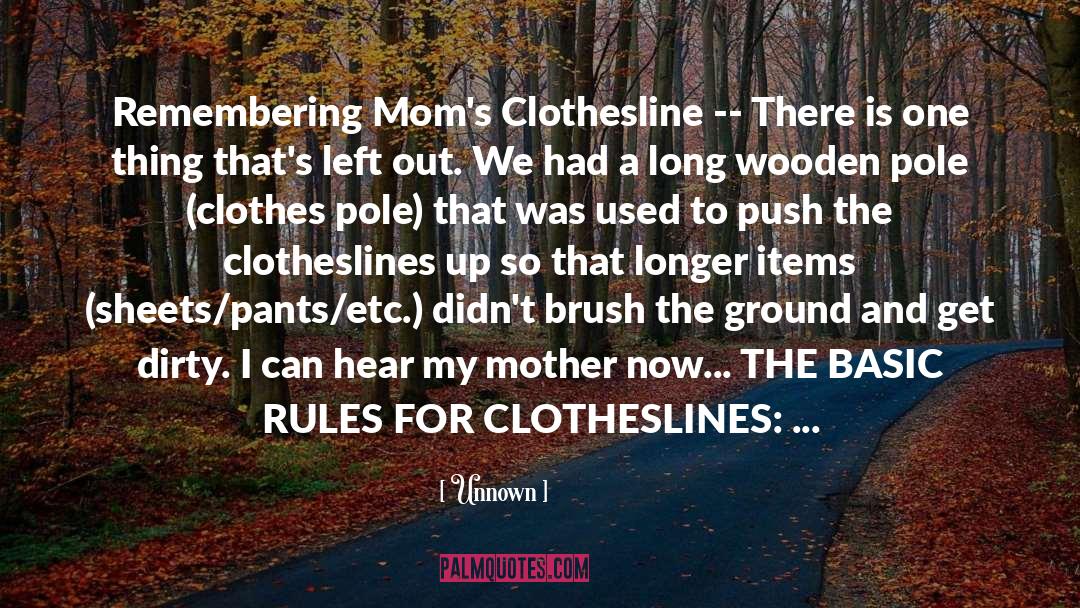 Clotheslines quotes by Unnown