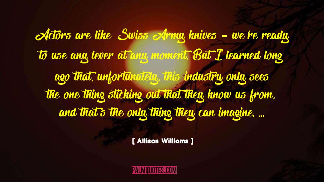 Clothing Industry quotes by Allison Williams