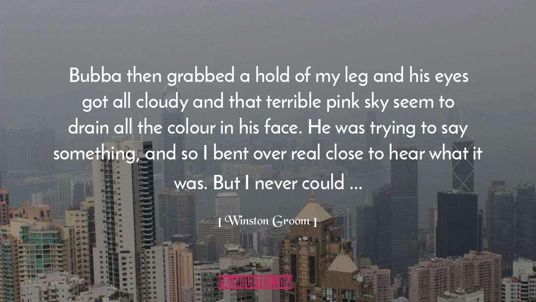 Cloudy quotes by Winston Groom
