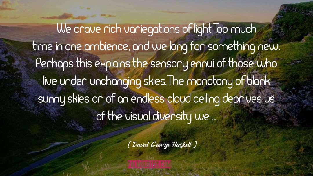Cloudy Skies quotes by David George Haskell