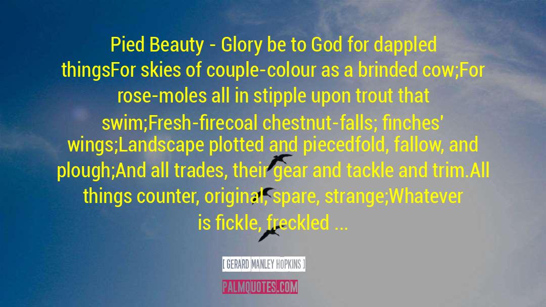 Cloudy Skies quotes by Gerard Manley Hopkins