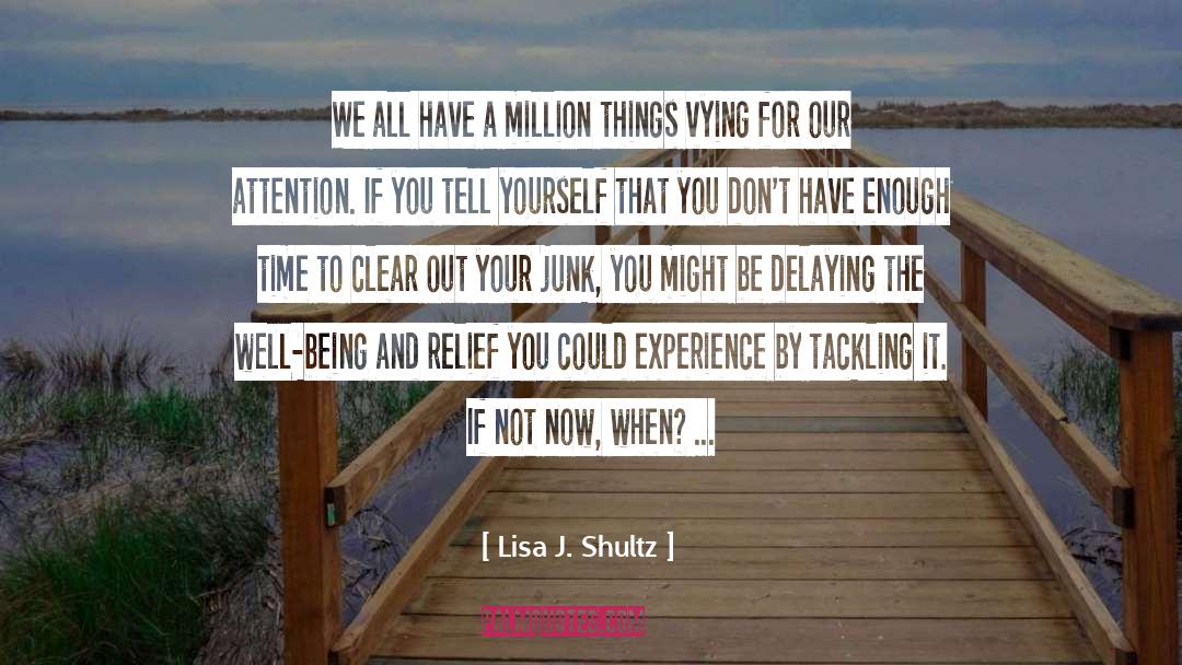 Clutter quotes by Lisa J. Shultz