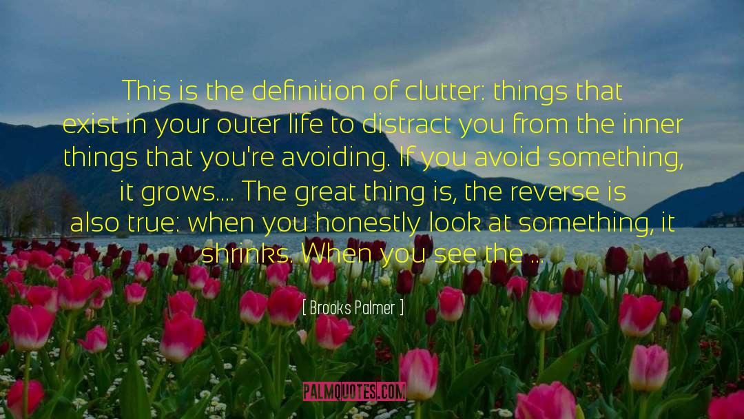 Clutter Spiritual quotes by Brooks Palmer