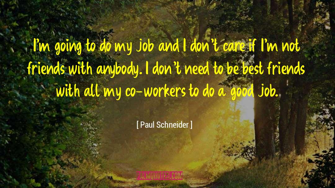 Co Worker quotes by Paul Schneider