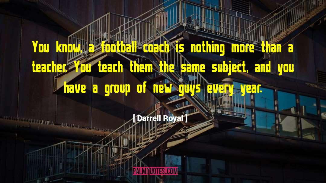 Coaches Motivational quotes by Darrell Royal