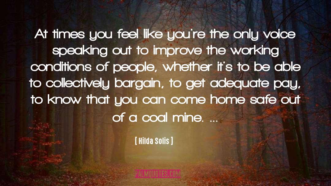 Coal Mine quotes by Hilda Solis