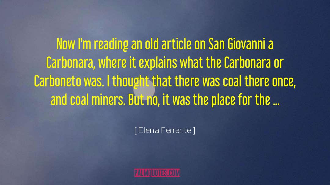 Coal Miners quotes by Elena Ferrante