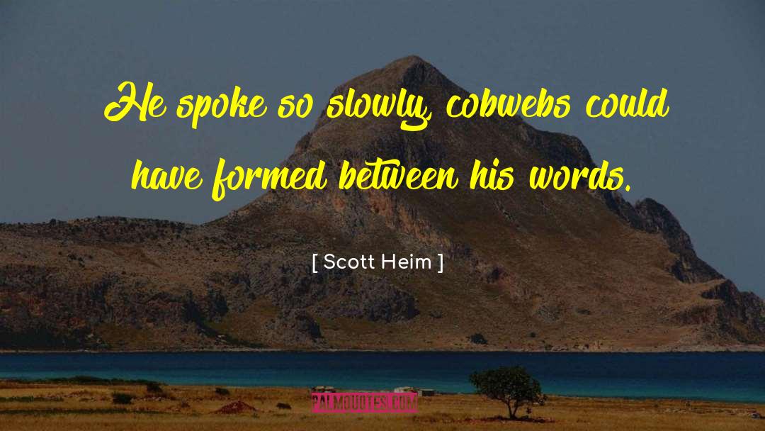 Cobwebs quotes by Scott Heim