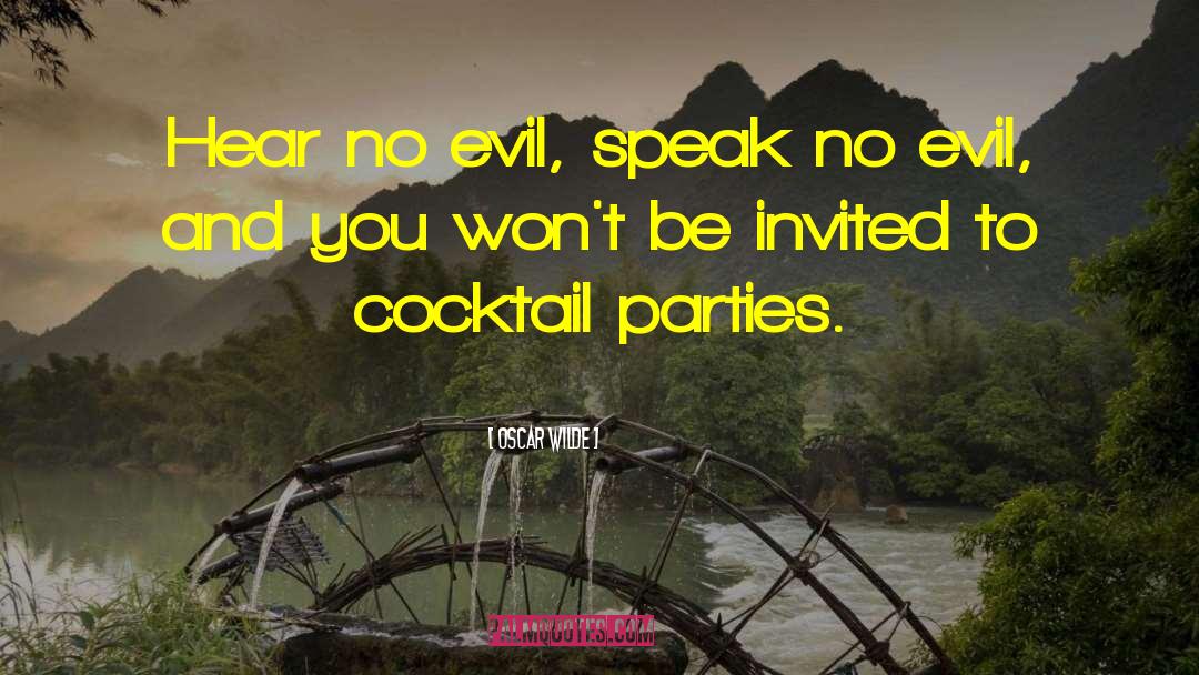 Cocktail Parties quotes by Oscar Wilde