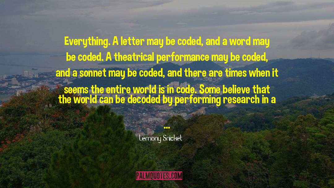 Coded quotes by Lemony Snicket