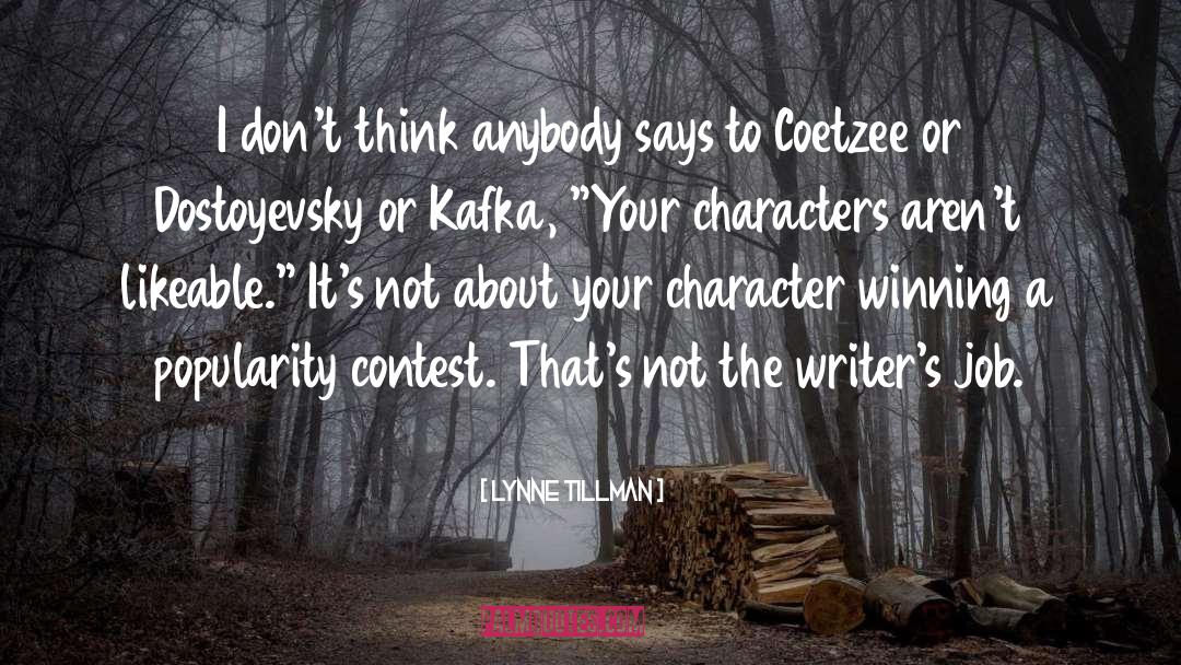 Coetzee quotes by Lynne Tillman