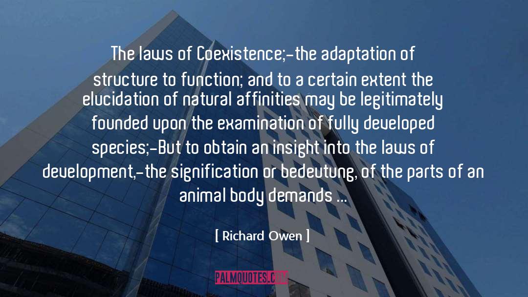 Coexistence quotes by Richard Owen