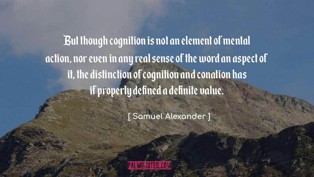 Cognition quotes by Samuel Alexander
