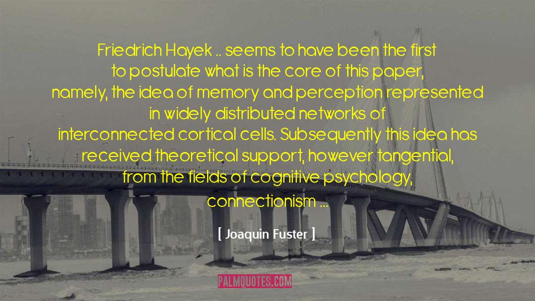 Cognitive Behavioral Therapist quotes by Joaquin Fuster