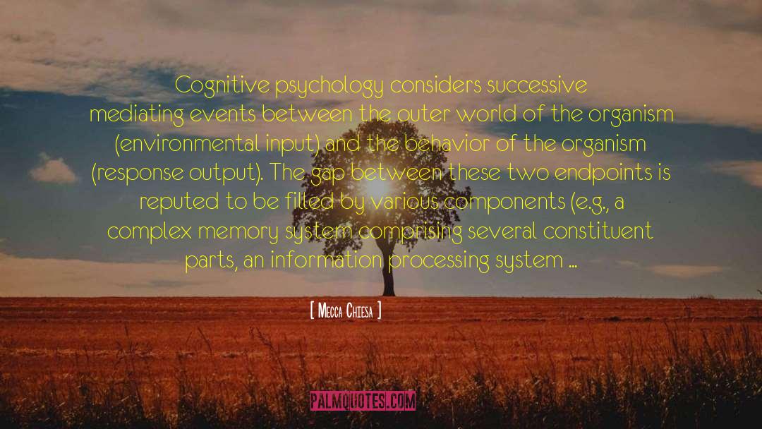 Cognitive Psychology quotes by Mecca Chiesa