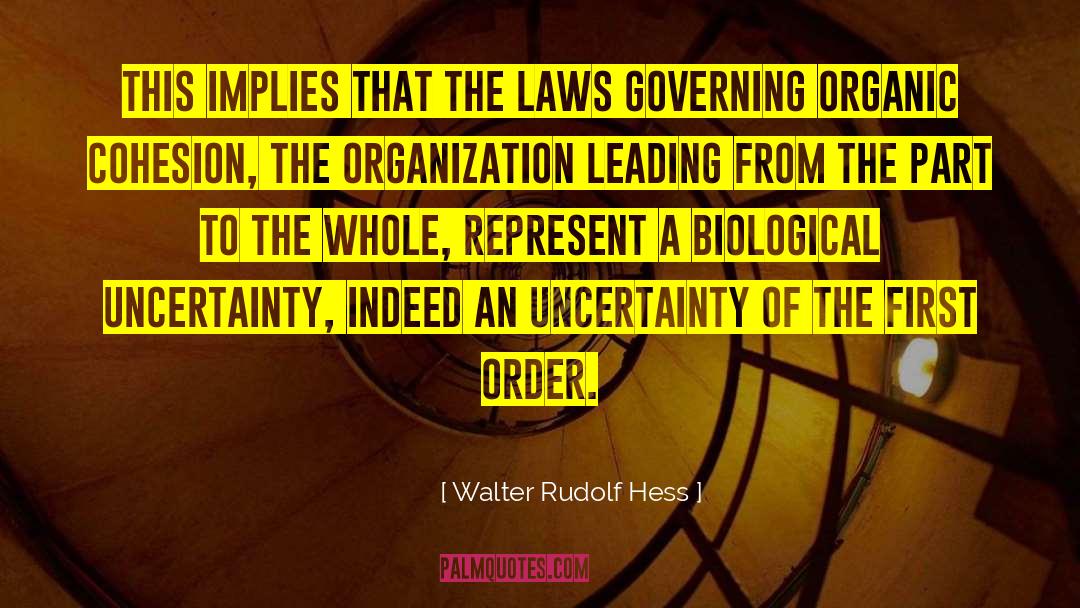 Cohesion quotes by Walter Rudolf Hess