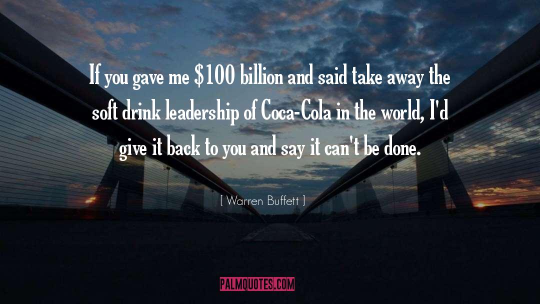 Cola quotes by Warren Buffett