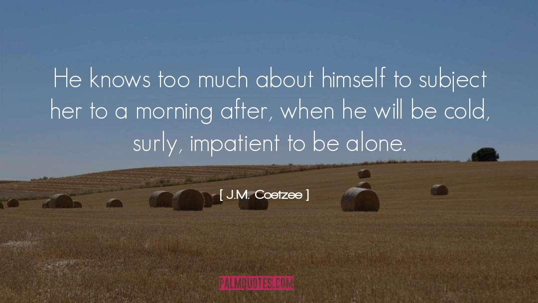 Cold Morning Breeze quotes by J.M. Coetzee