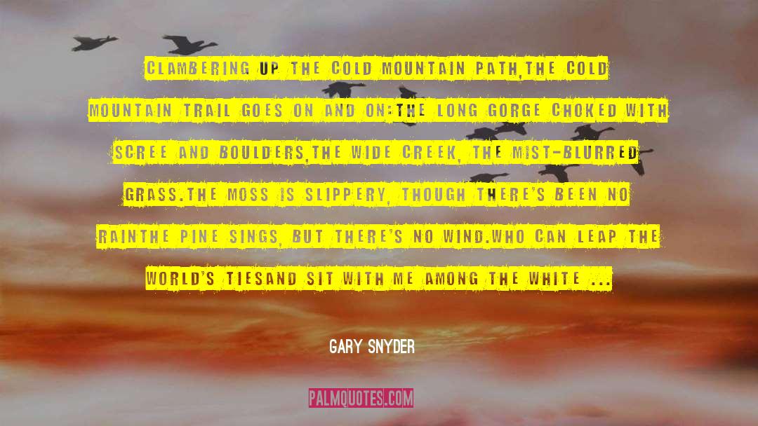 Cold Mountain quotes by Gary Snyder