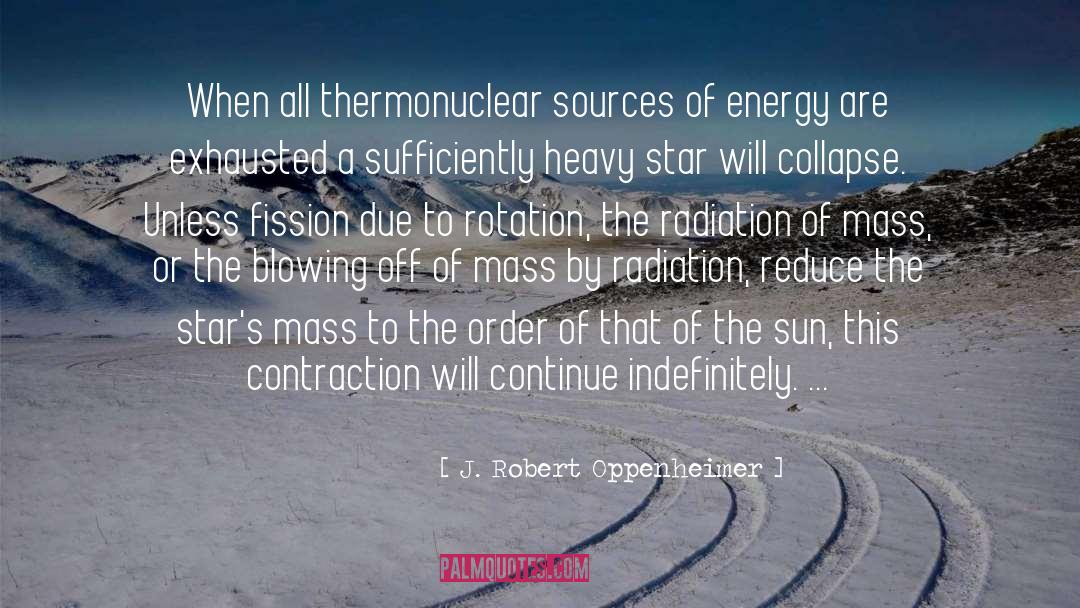 Collapse quotes by J. Robert Oppenheimer