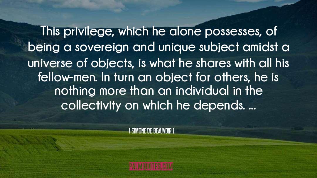 Collectivity quotes by Simone De Beauvoir