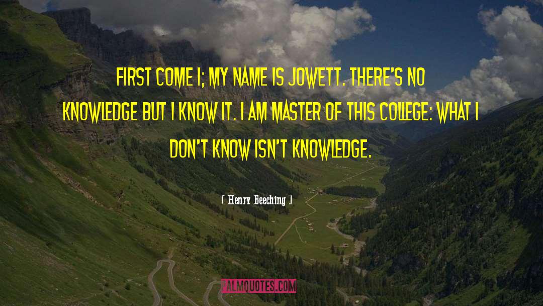 College Freshman quotes by Henry Beeching