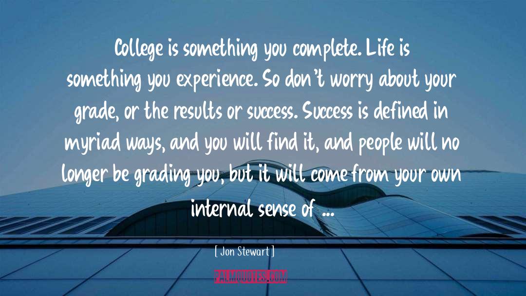 College Major quotes by Jon Stewart