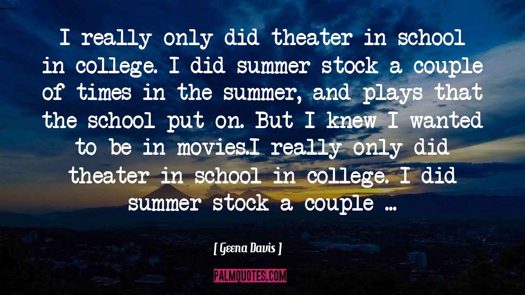 College quotes by Geena Davis