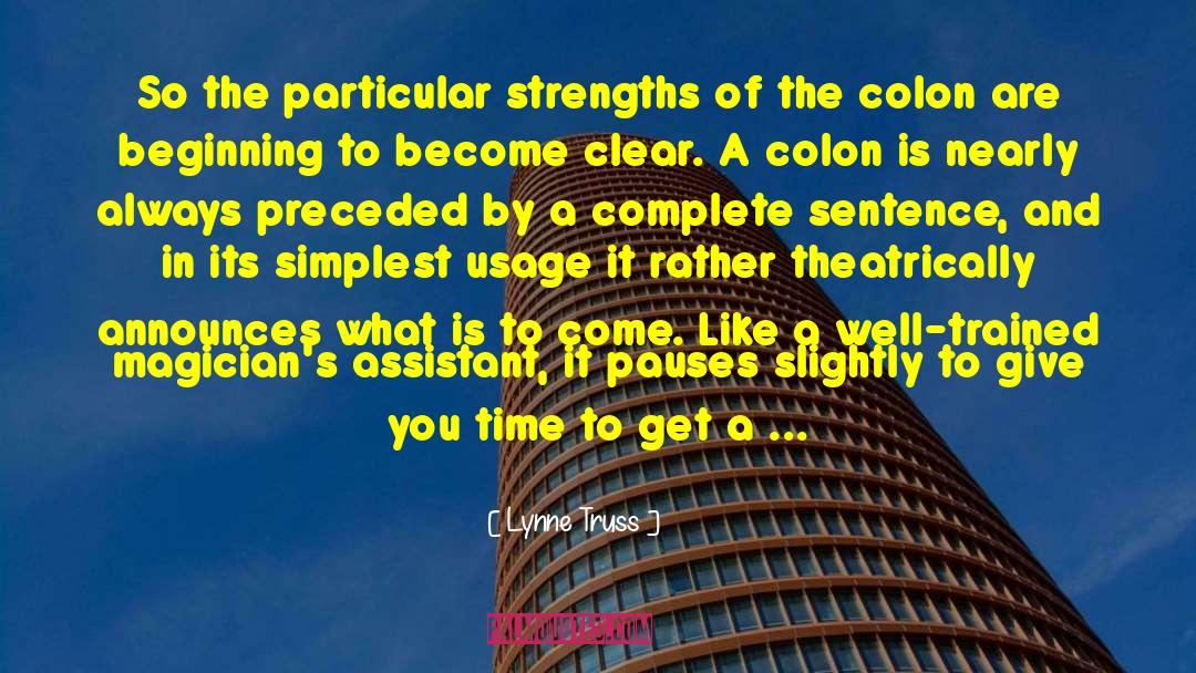 Colon quotes by Lynne Truss