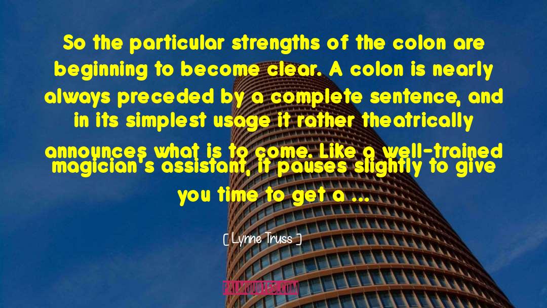 Colon Usage quotes by Lynne Truss