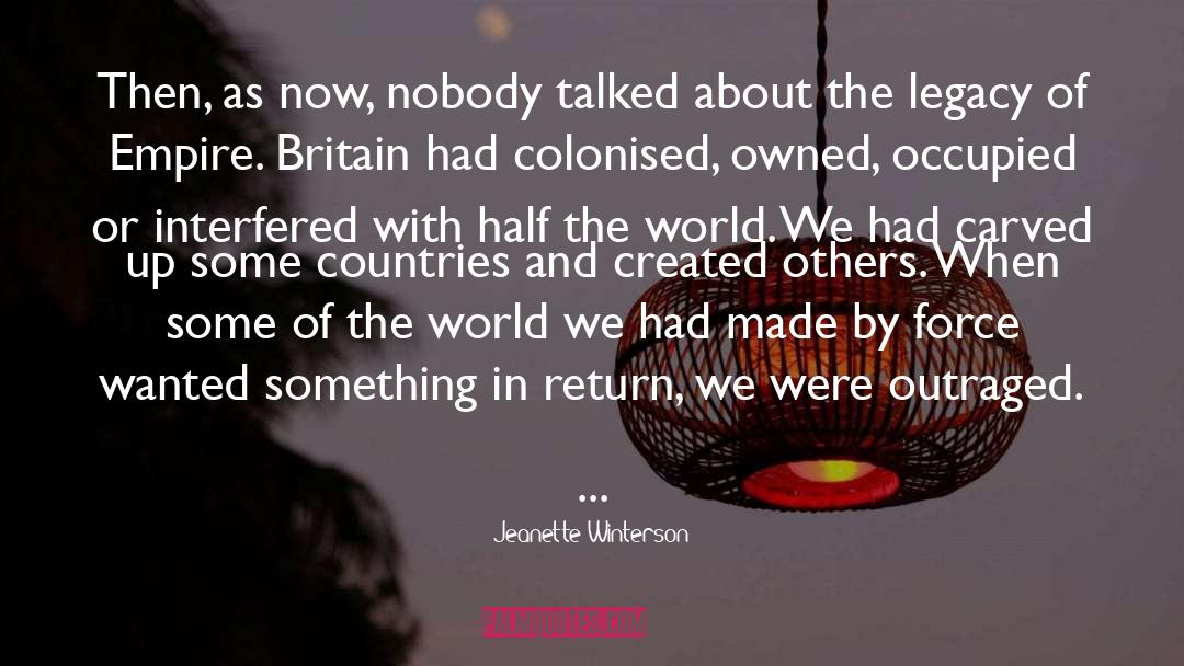 Colonialist Britain quotes by Jeanette Winterson