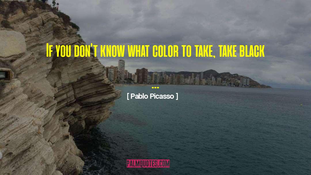 Color Black quotes by Pablo Picasso