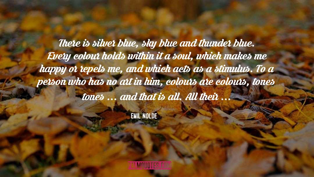Color Blue quotes by Emil Nolde